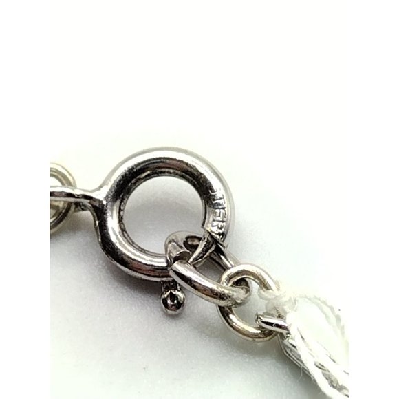 Sterling Silver Snail Chain with Black and White Rectangles 20" - Picture 5 of 5